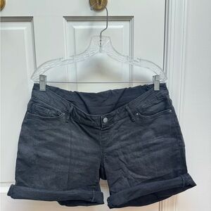 Seraphine Black Maternity Jean Shorts